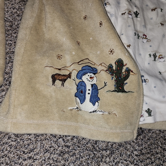 Cowboy Snowmen Fleece Cardigan & Turtleneck Set - Picture 2 of 5